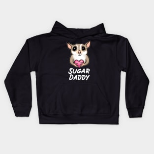 Sugar Daddy, White, for Sugar Glider Lovers Kids Hoodie